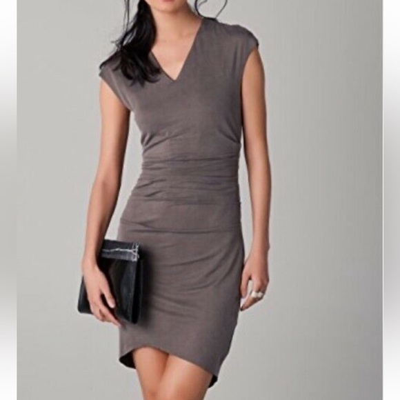 Helmut Lang Torrent Side Ruched Sleeveless Dress - Size Medium - Picture 1 of 7